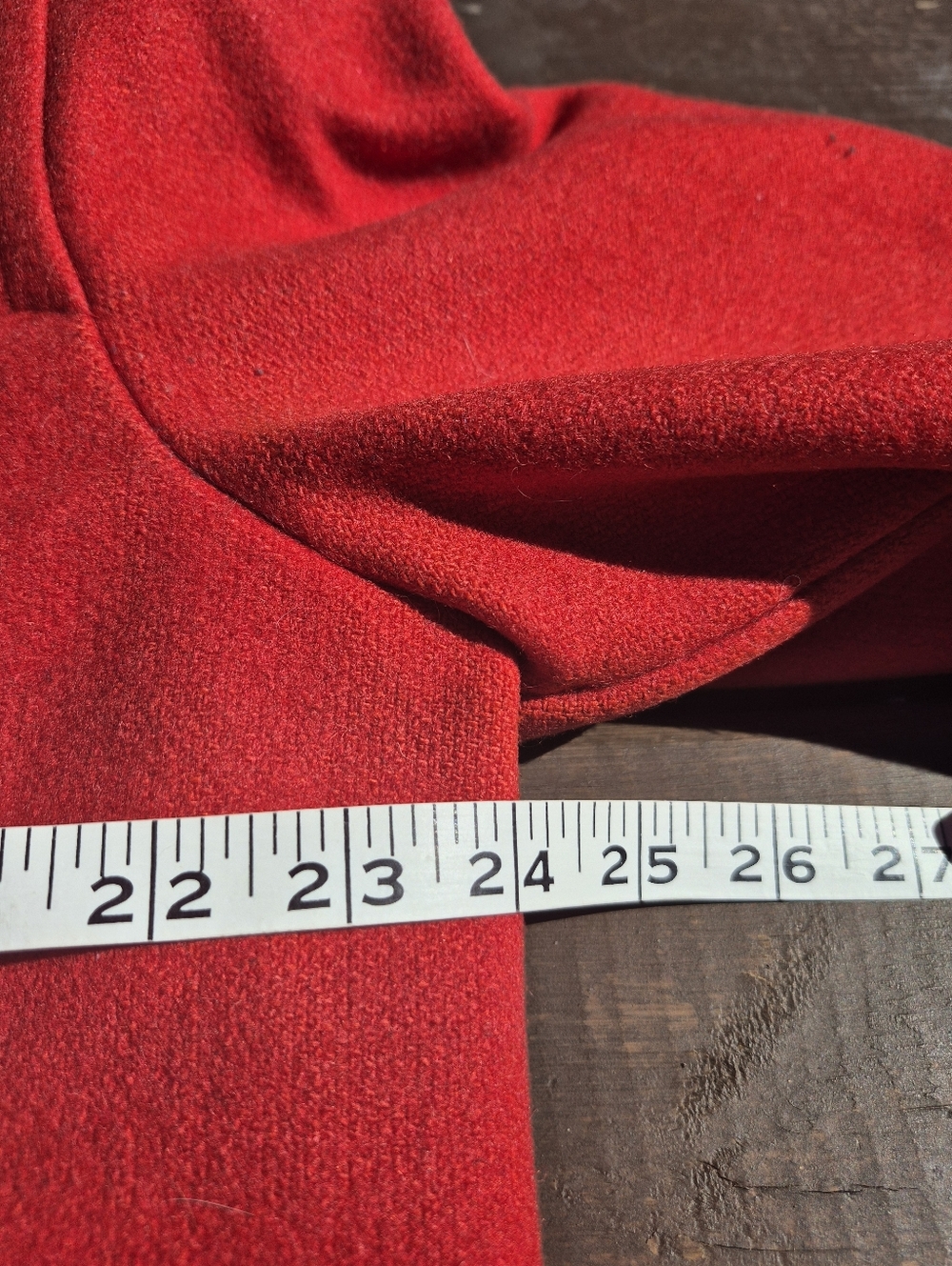 Vintage Red Wool Duffle Coat Size Large - Picture 11 of 13